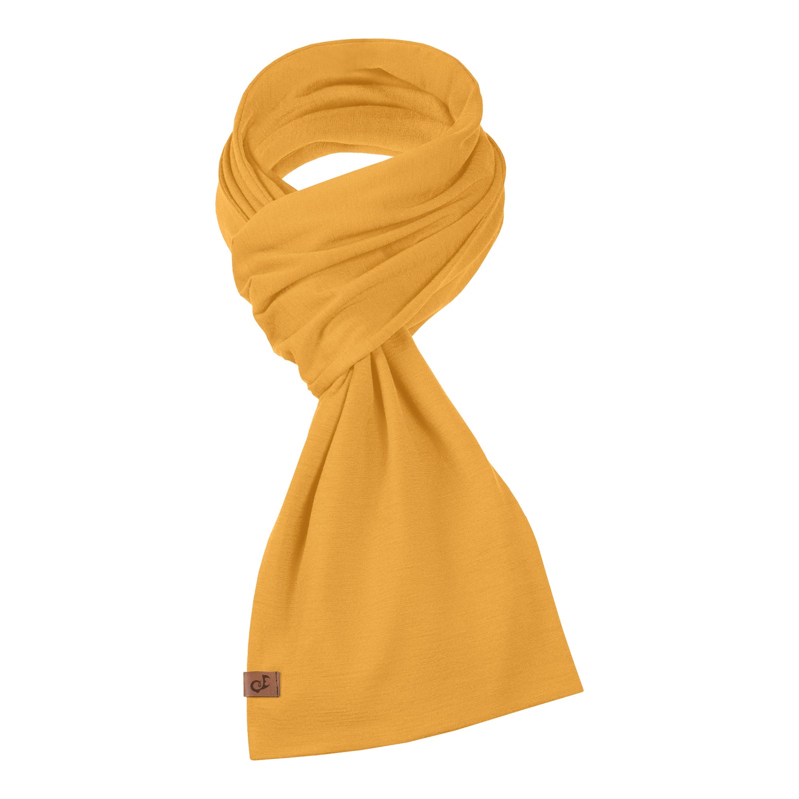 Yellow merino wool scarf, soft natural wool accessory for warmth, comfort, and everyday style in cooler weather.