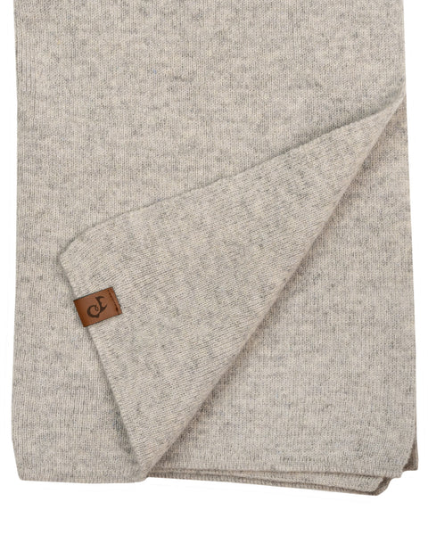 Women&#39;s Knit Scarf Merino &amp; Cashmere Light Gray