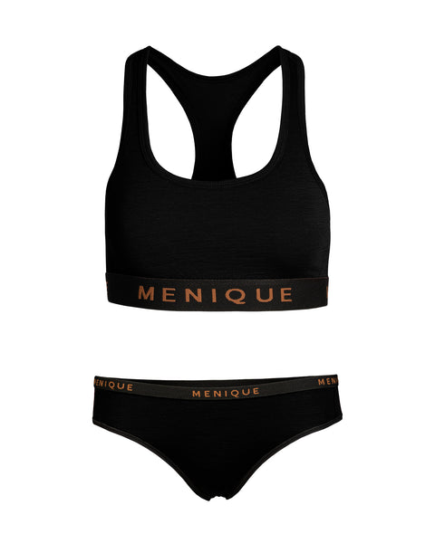 Soutien-gorge de sport et culotte bikini pour femme, ensemble 2 pièces