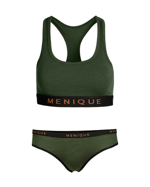 Soutien-gorge de sport et culotte bikini pour femme, ensemble 2 pièces