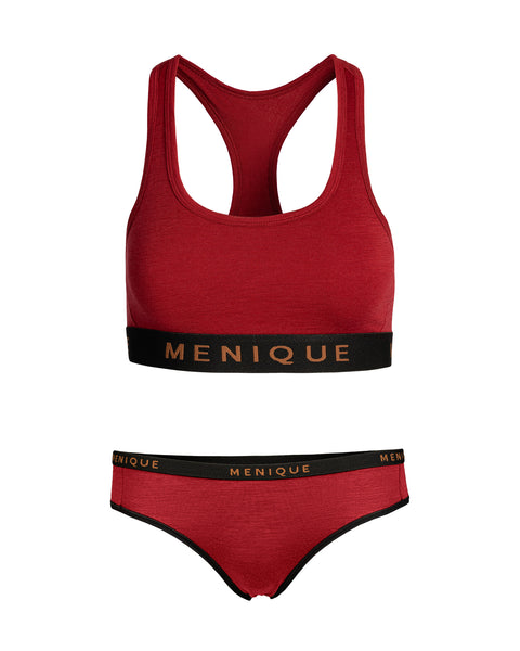 Soutien-gorge de sport et culotte bikini pour femme, ensemble 2 pièces