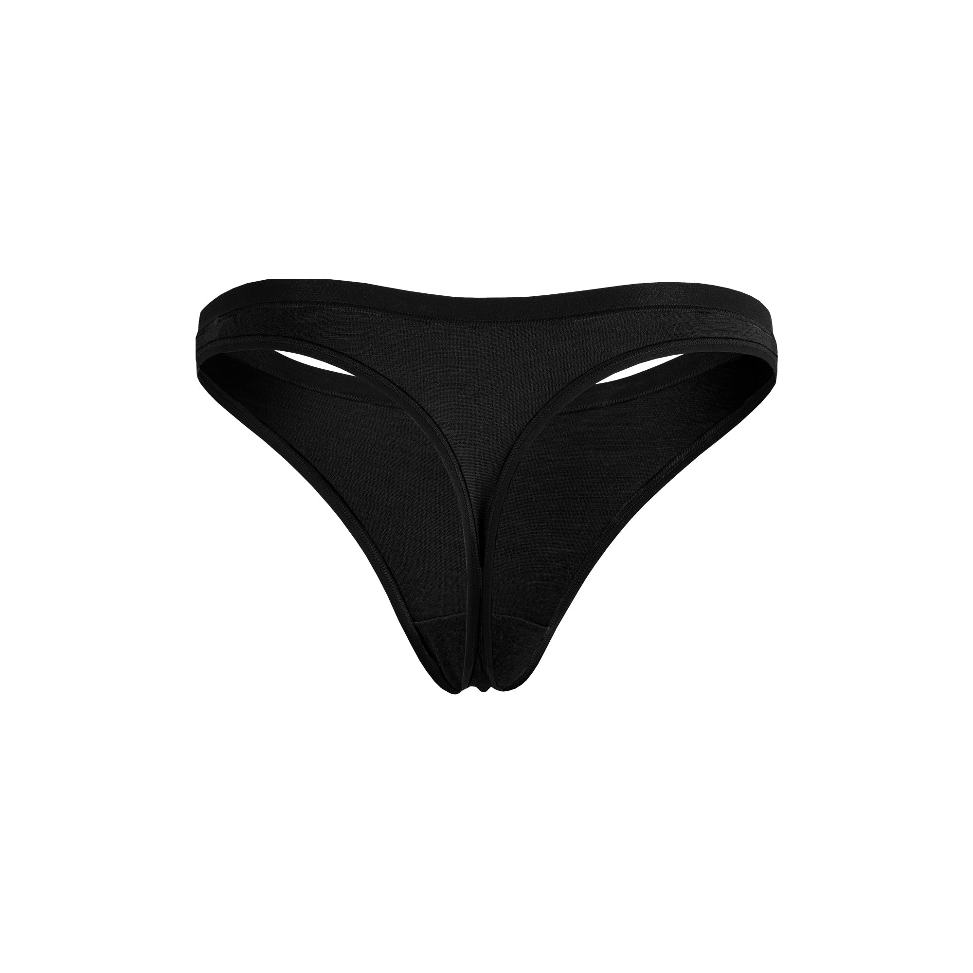 Femme Lot de 2 Slips String Noir 