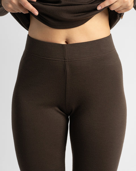 Legging 250 pour femme Marron chocolat
