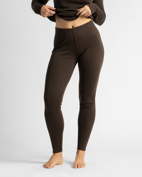 Legging 250 pour femme Marron chocolat