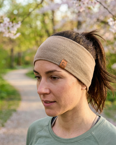 Women’s merino wool headband breathable soft ear warmer temperature regulating lightweight outdoor
