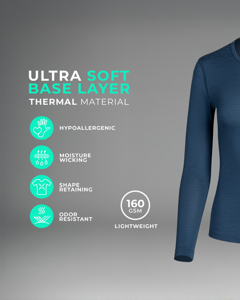 Sous-vêtement thermique haut en mérinos pour femme