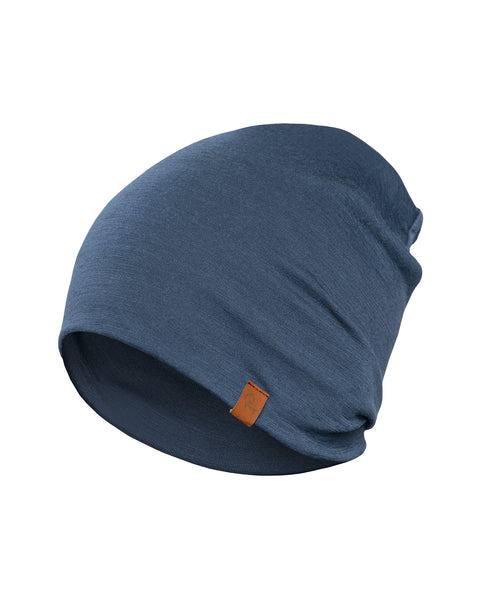 Bonnet en mérinos pour femme denim