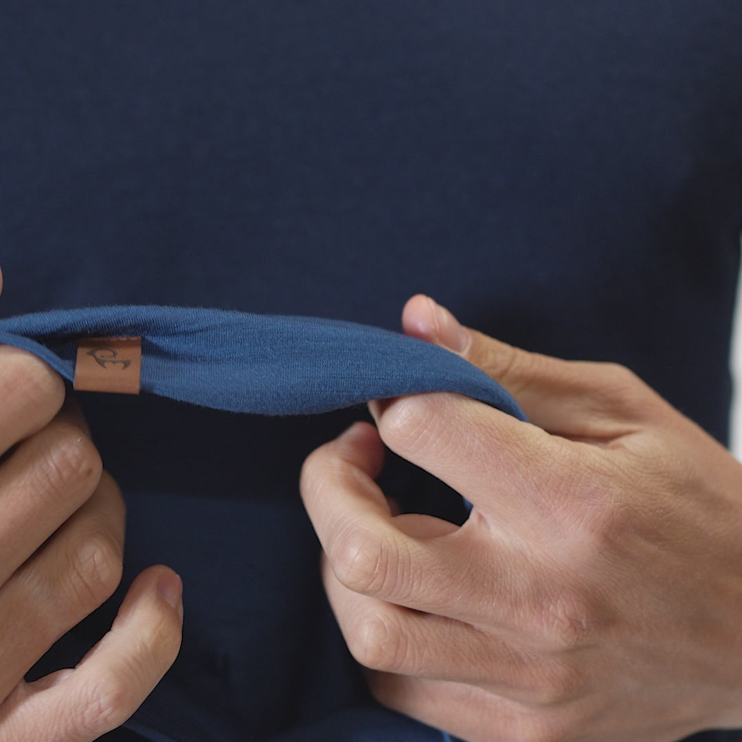 Bonnet en mérinos pour homme Denim