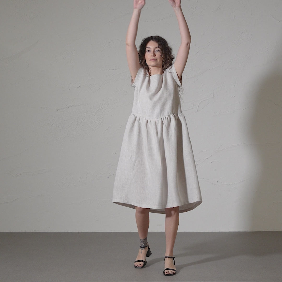 Robe blouse Cecilia Bleu Tempête