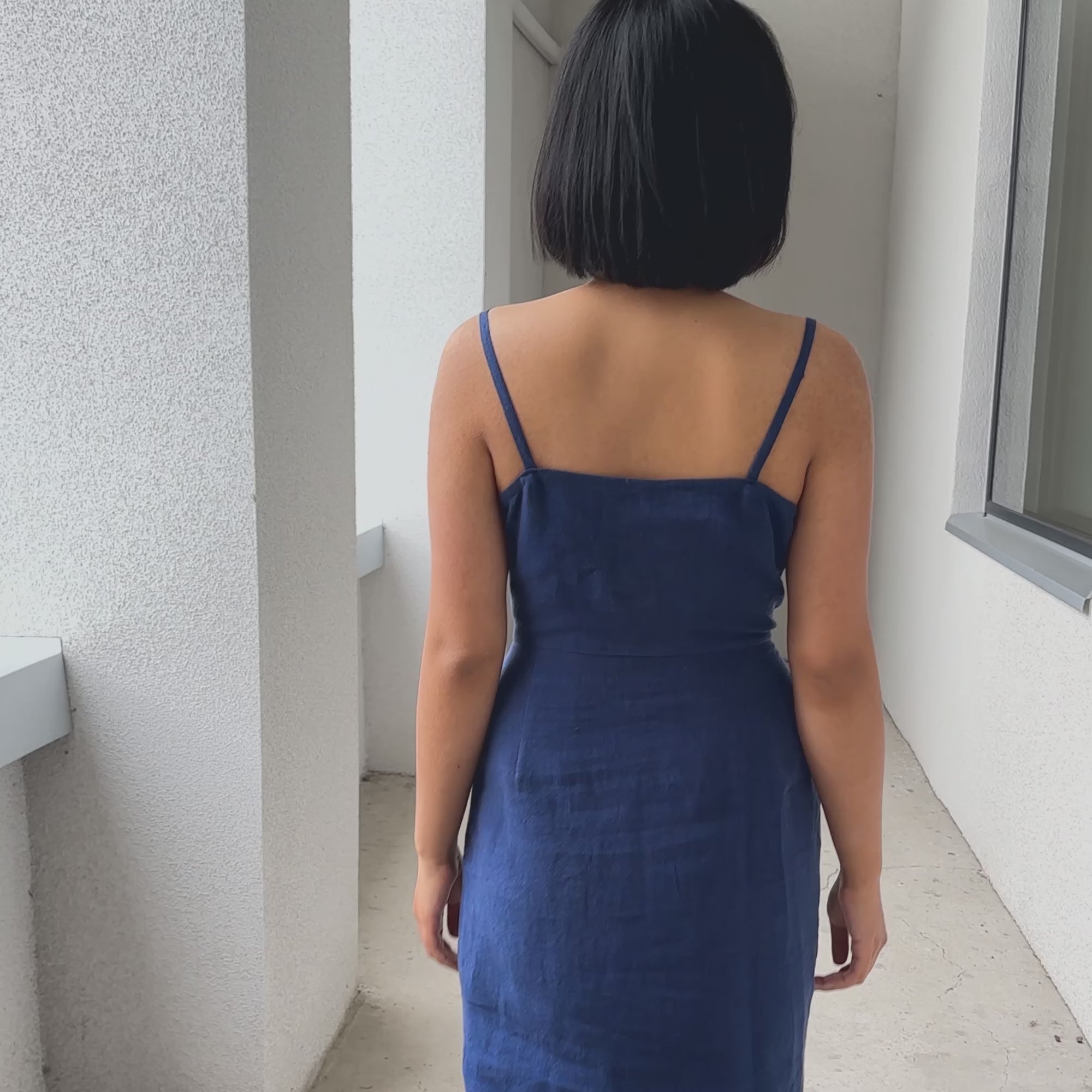 Robe en lin avec détail sur le devant Heidi