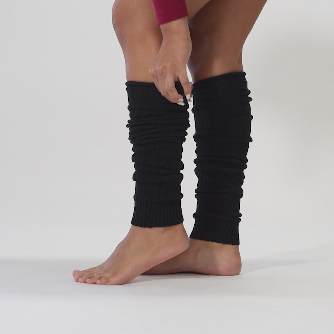 Jambières amples en tricot côtelé pour femmes