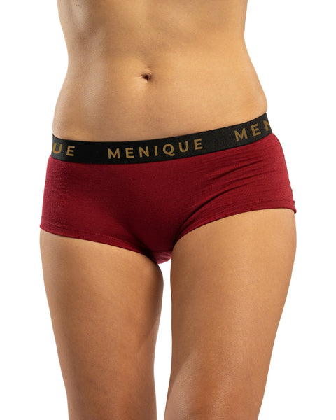 The menique women&#39;s underwear boxer shorts in color royal cherry.