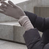 Women's Knitted Beanie & Gloves 2-Piece Set Creamy beige