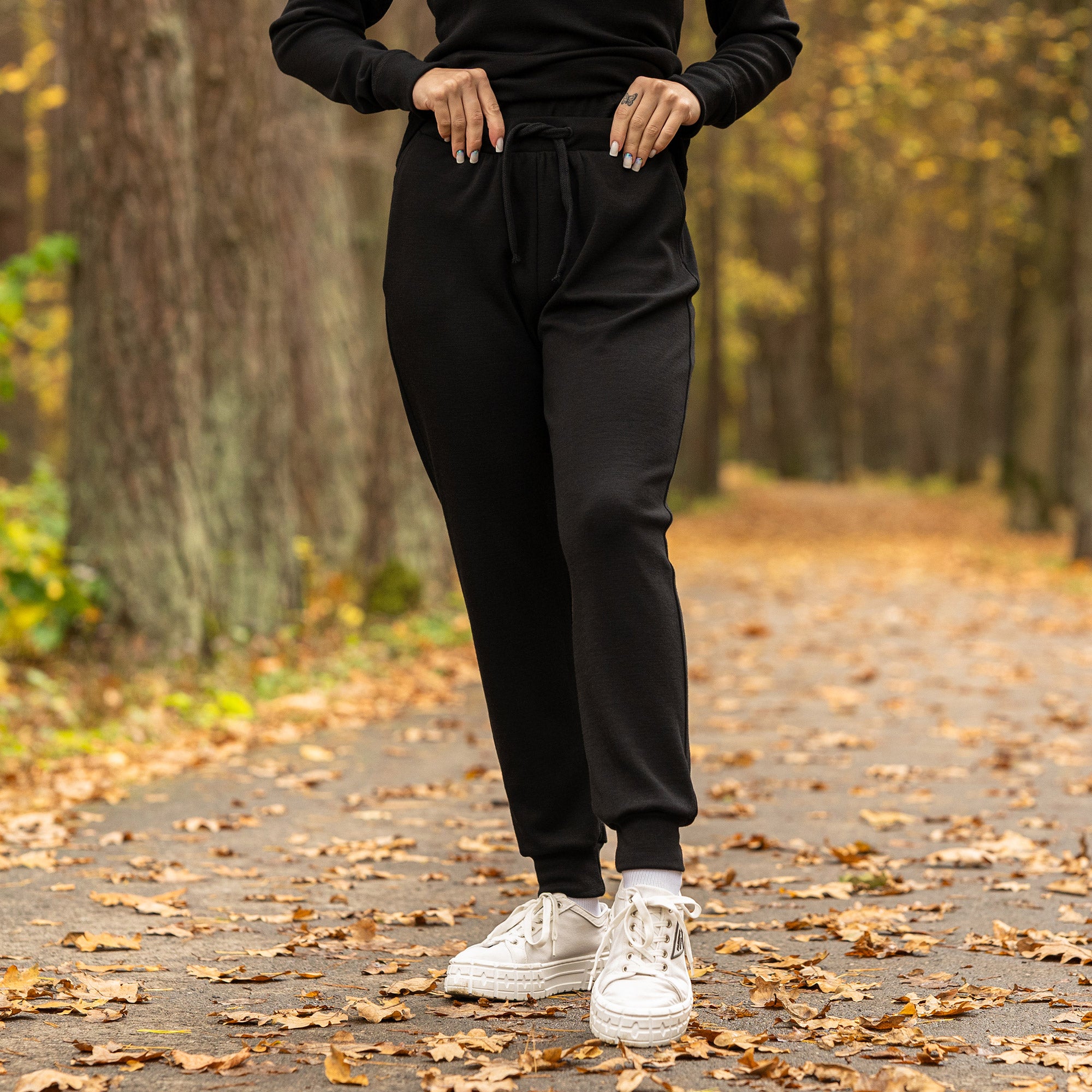 pantalon jogger femme noir