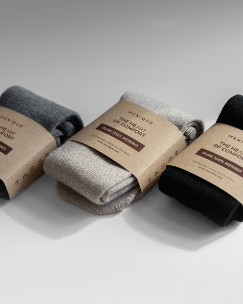 Women&#39;s Socks 3-Pack Black/Creamy beige/Dark gray