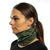 menique unisex dark green neck gaiter in a white background.