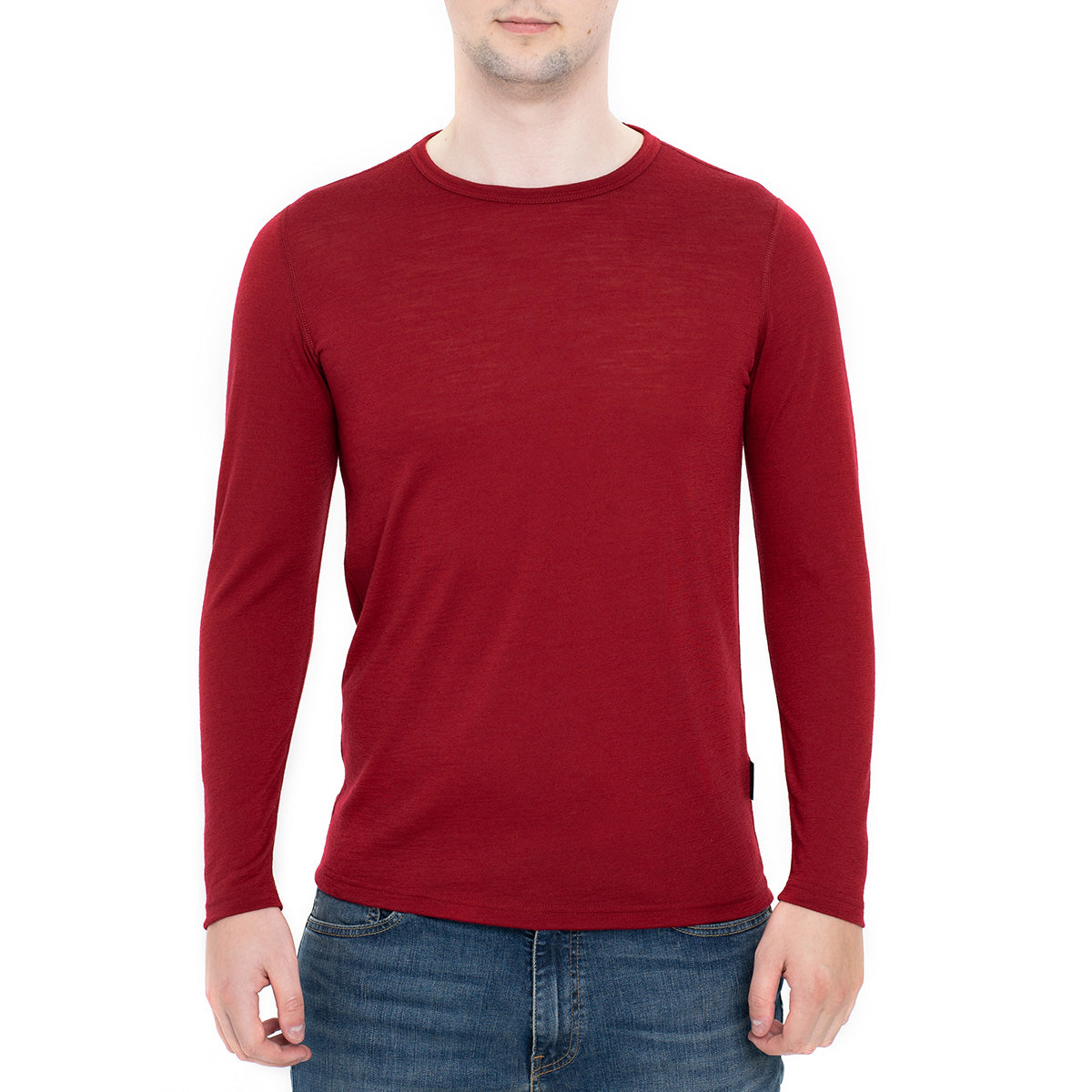 Chandail à manches longues Merino 160 pour hommes, cerise royale