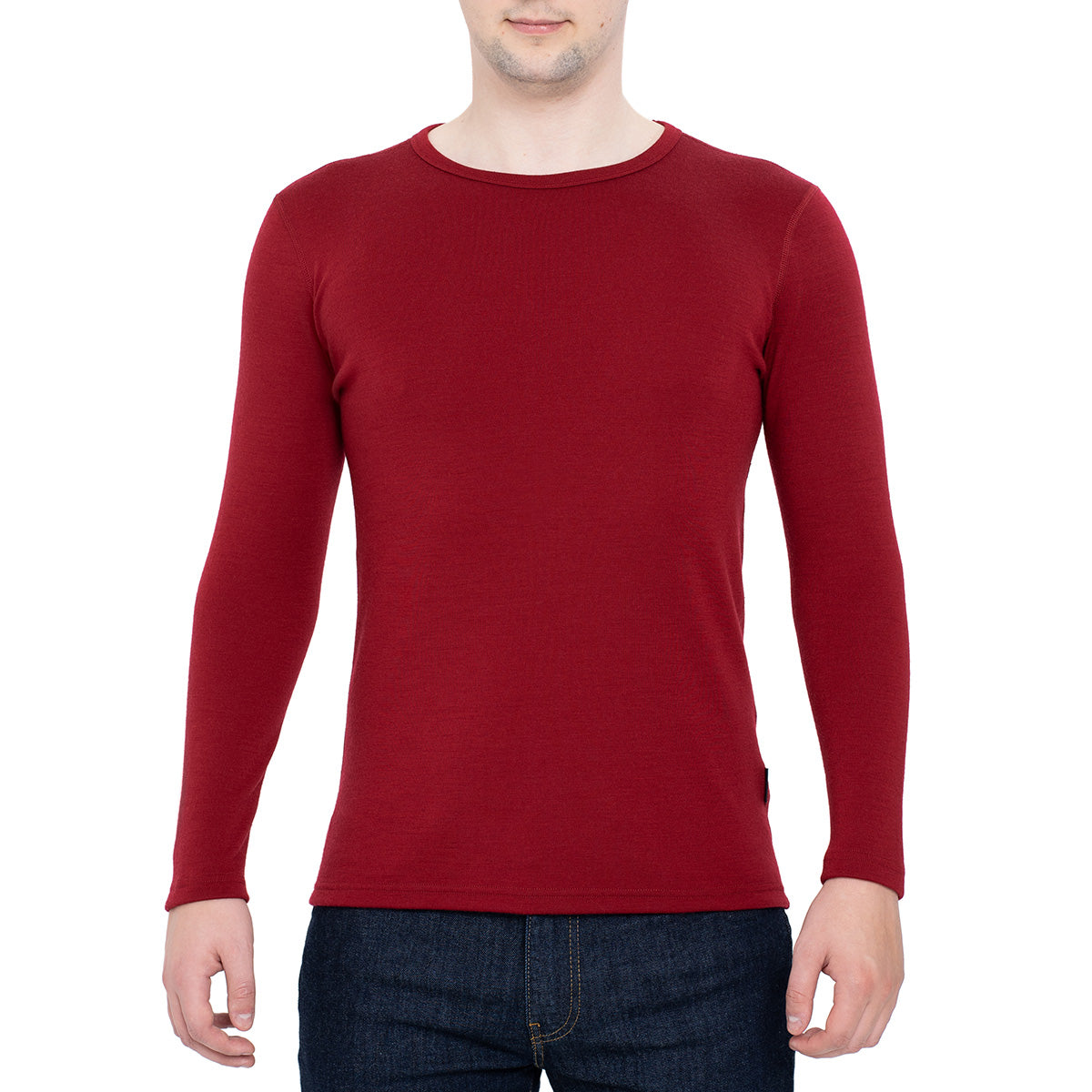 Chandail à manches longues Merino 250 pour hommes, cerise royale