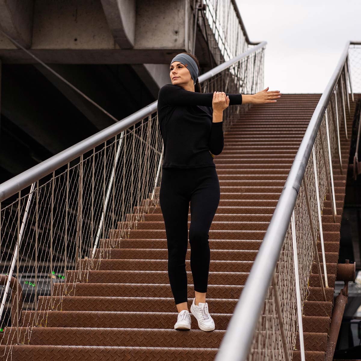 Bandeau unisexe en mérinos gris parfait